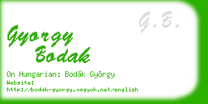 gyorgy bodak business card